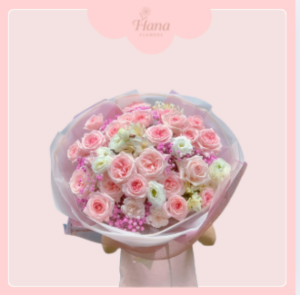 Bó hoa hồng pastel ngọt ngào