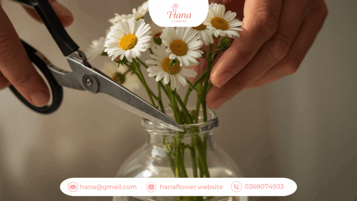Thay nước cho hoa cúc Tana đúng cách