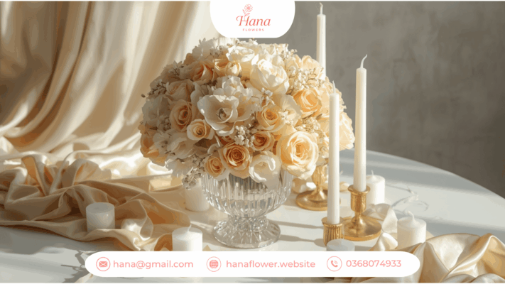 Lẵng hoa cẩm tú cầu cho sự kiện