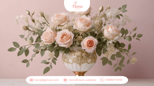 Hoa Trang Trí: Xu Hướng Mới Giúp Nhà Bạn Đẹp Hơn Mỗi Ngày Hoa hoa hồng lụa trang trí