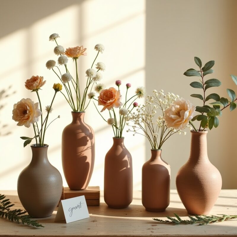 Hoa trang trí phối cùng gốm handmade: Giải pháp decor tinh tế, tự nhiên và dẫn đầu xu hướng Hoa trang trí phối cùng gốm handmade